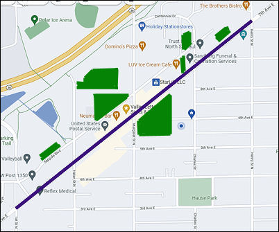 Map to North St. Paul History Cruze Car Show