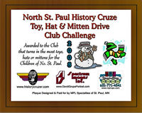 North St. Paul History Cruze Toy, Hat & Mitten Drive Club Challenge plaque